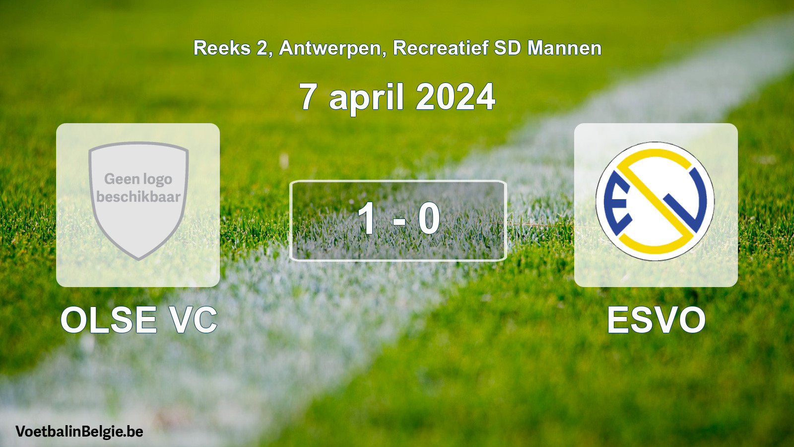 Gespeelde wedstrijd recreatiefvoetbal: OLSE VC - ESVO 1 - 0 (7 april 2024)