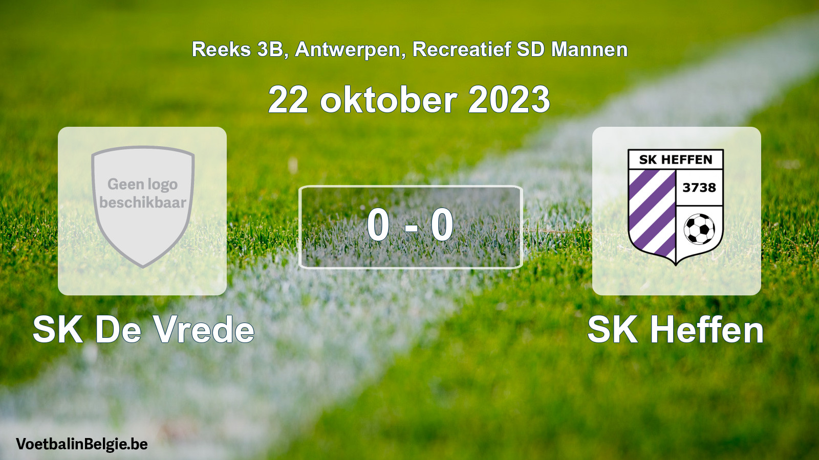 Gespeelde wedstrijd recreatiefvoetbal: SK De Vrede - SK Heffen 0 - 0 (22 oktober 2023)