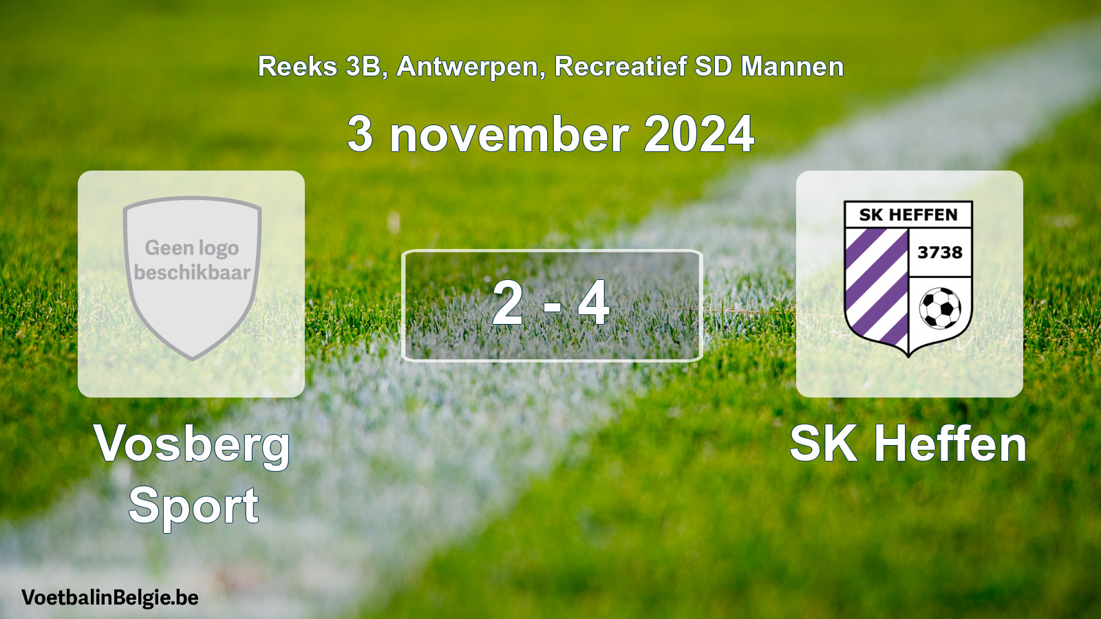 Gespieltes Spiel freizeit sd männer-Fußball: Vosberg Sport - SK Heffen 2 - 4 (3 November 2024)