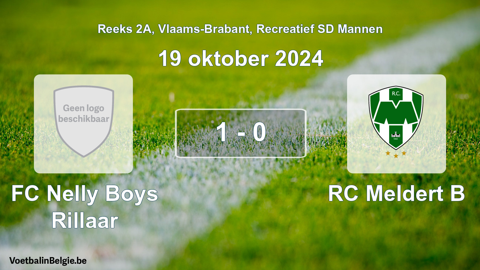Gespeelde wedstrijd recreatiefvoetbal: FC Nelly Boys Rillaar - RC Meldert B 1 - 0 (19 oktober 2024)