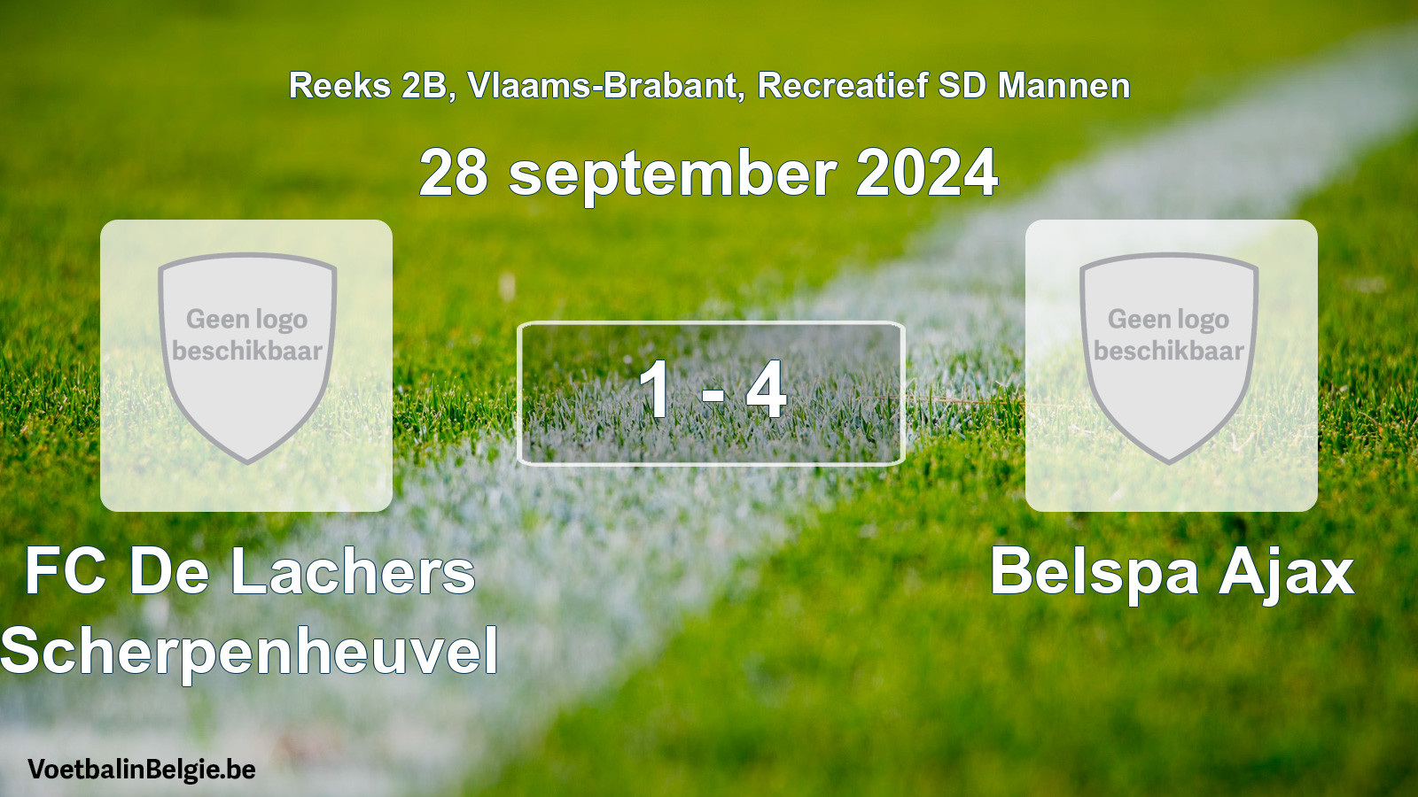 Gespeelde wedstrijd recreatiefvoetbal: FC De Lachers Scherpenheuvel - Belspa Ajax 1 - 4 (28 september 2024)