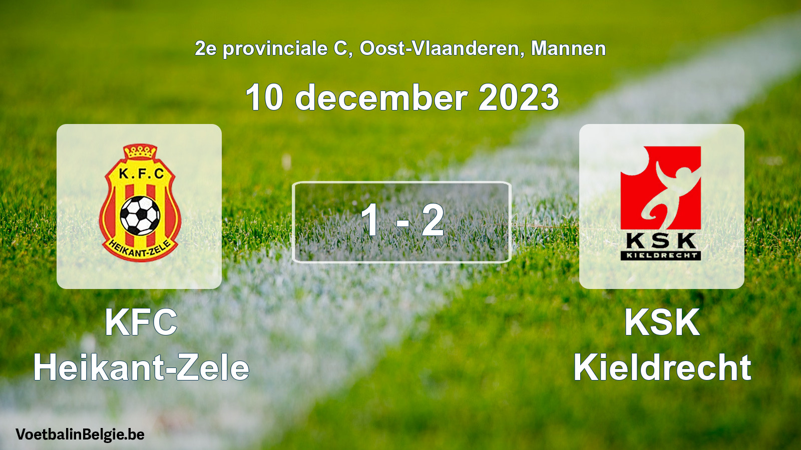 Gespeelde wedstrijd mannenvoetbal: KFC Heikant-Zele - KSK Kieldrecht 1 - 2 (10 december 2023)