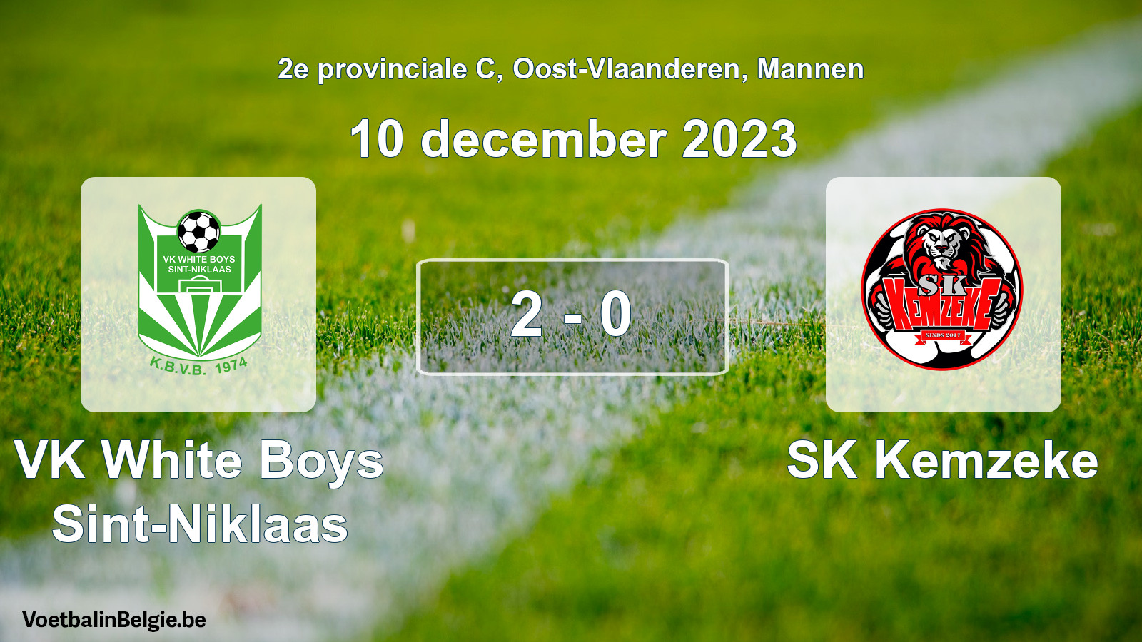 Gespeelde wedstrijd mannenvoetbal: VK White Boys Sint-Niklaas - SK Kemzeke 2 - 0 (10 december 2023)