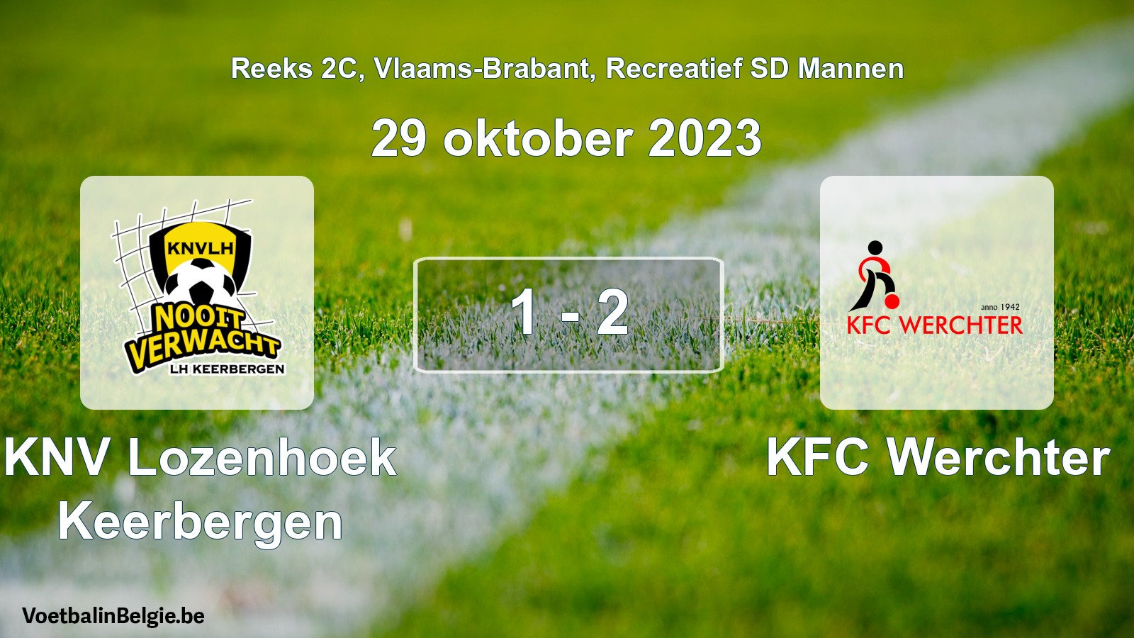 Gespeelde wedstrijd recreatiefvoetbal: KNV Lozenhoek Keerbergen - KFC Werchter 1 - 2 (29 oktober 2023)