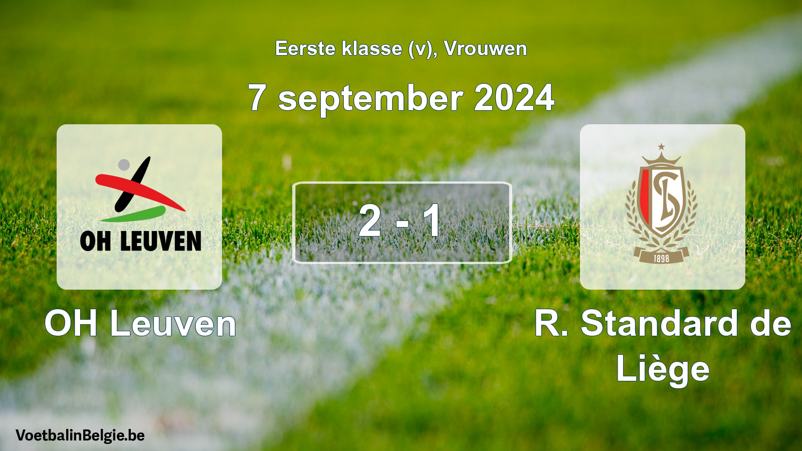 Played match women football: OH Leuven - R. Standard de Liège 2 - 1 (7 September 2024)