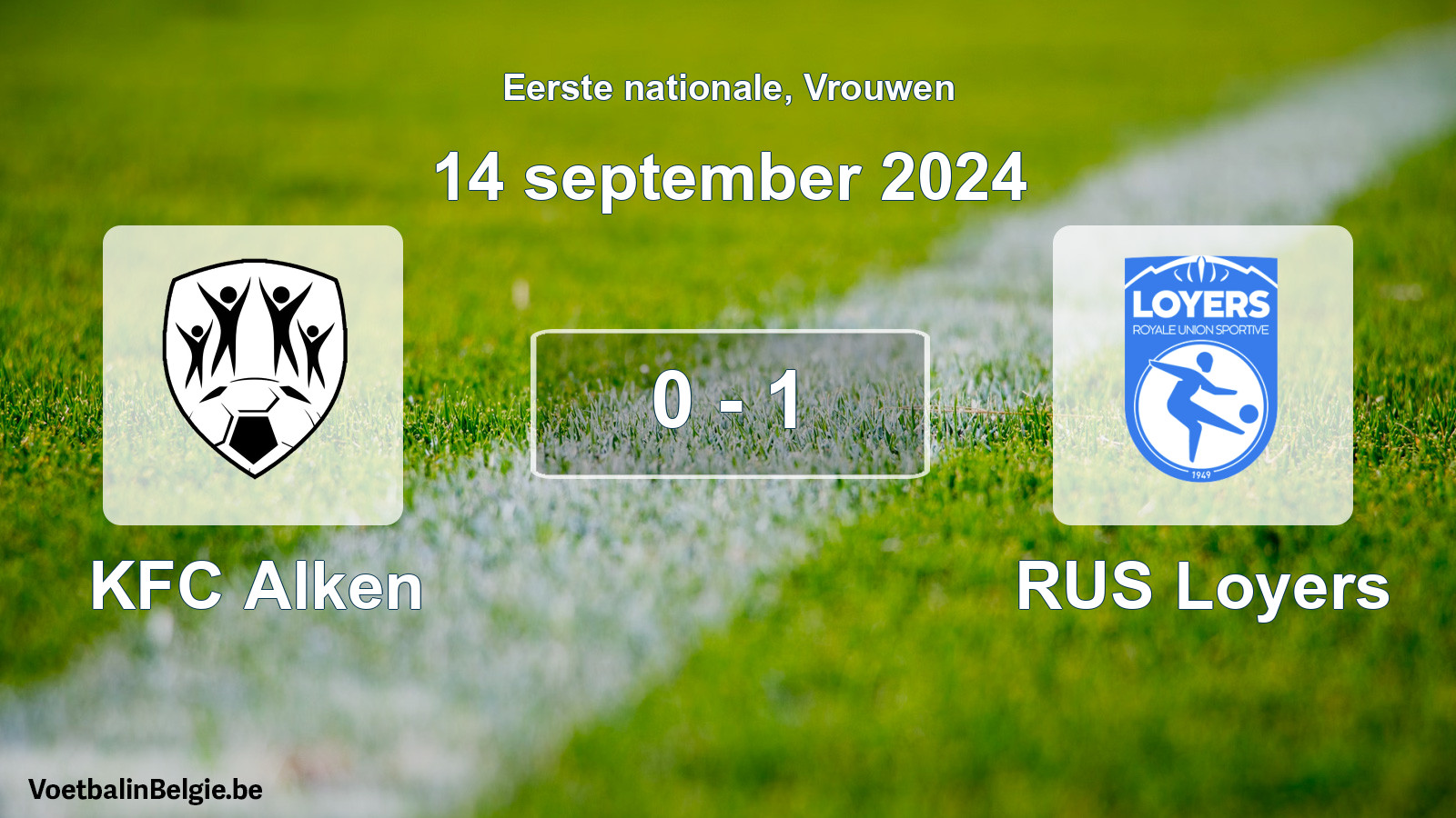 Played match women football: KFC Alken - RUS Loyers 0 - 1 (14 September 2024)