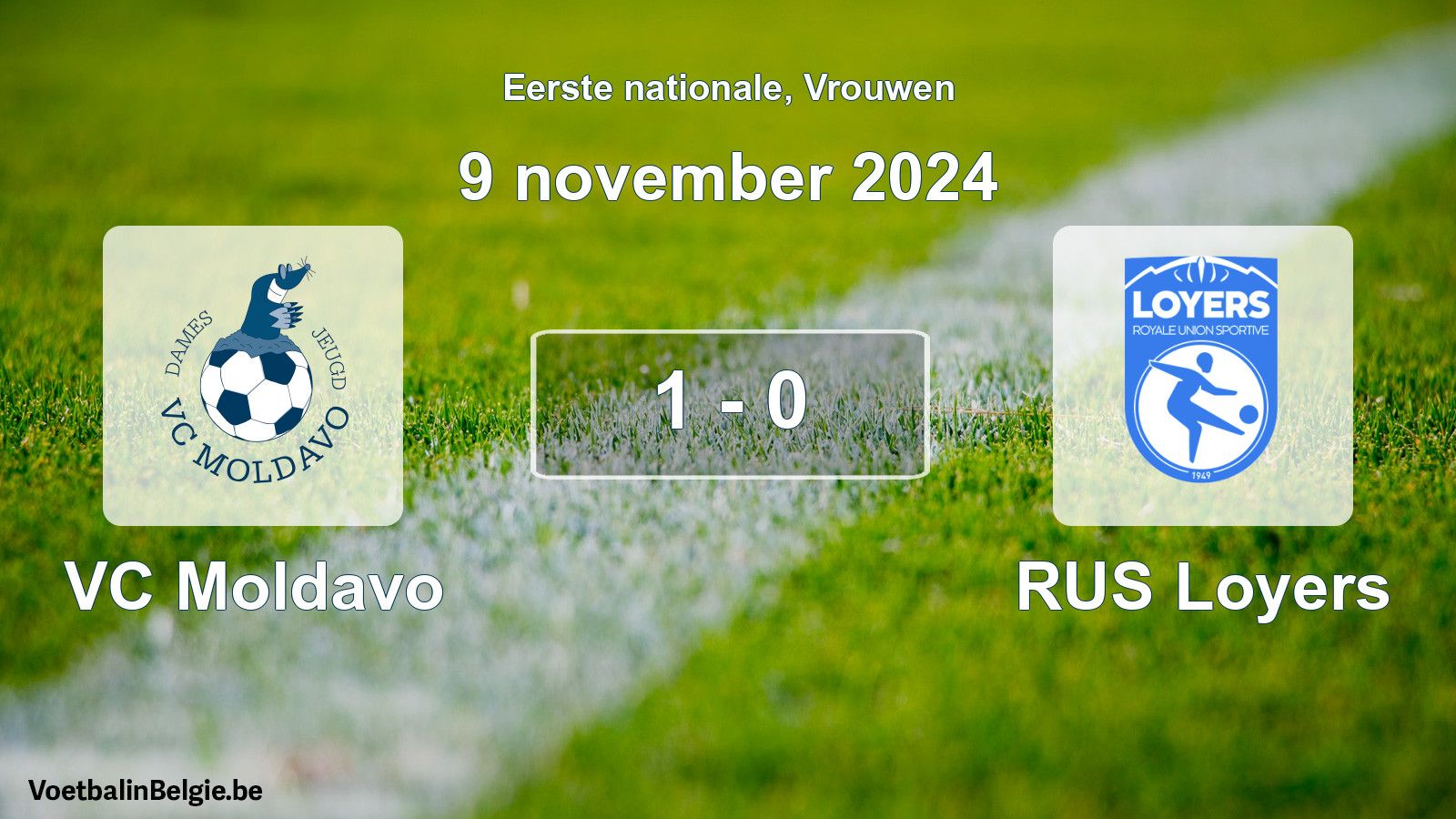 Played match women football: VC Moldavo - RUS Loyers 1 - 0 (9 November 2024)