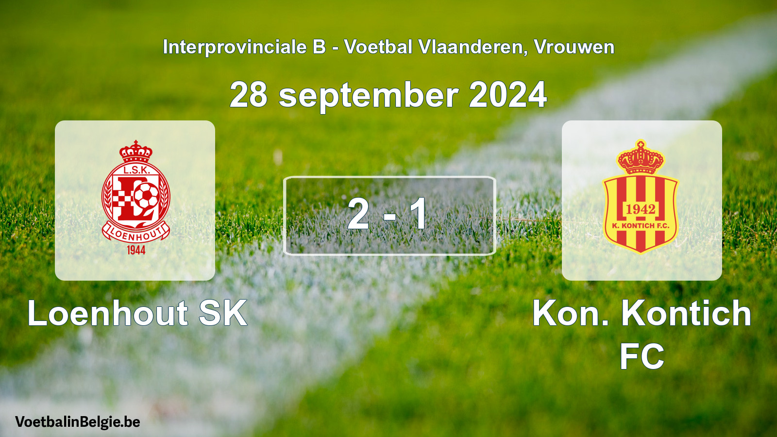 Played match women football: Loenhout SK - Kon. Kontich FC 2 - 1 (28 September 2024)