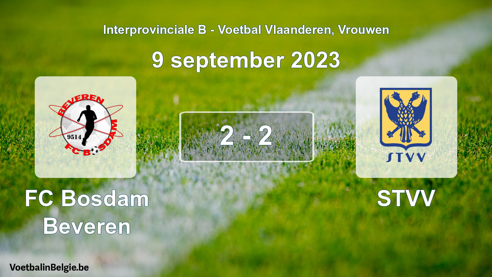 Played match women football: FC Bosdam Beveren - STVV 2 - 2 (9 September 2023)