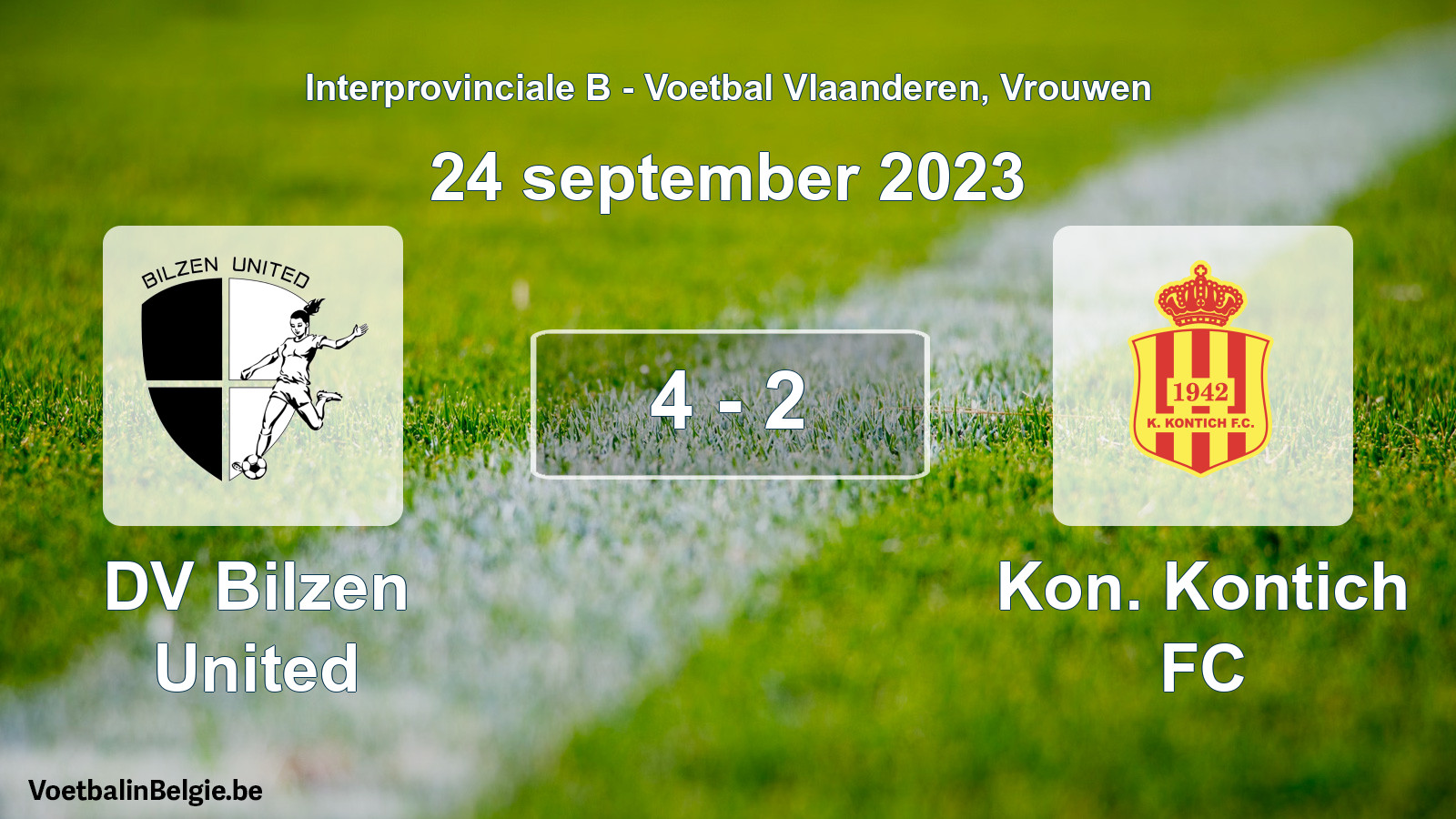 Played match women football: DV Bilzen United - Kon. Kontich FC 4 - 2 (24 September 2023)