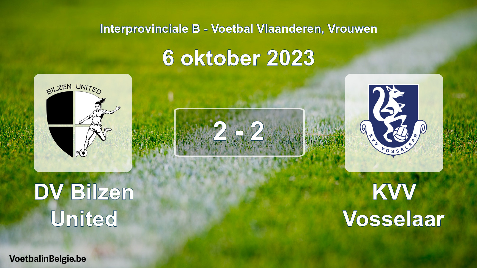 Played match women football: DV Bilzen United - KVV Vosselaar 2 - 2 (6 October 2023)