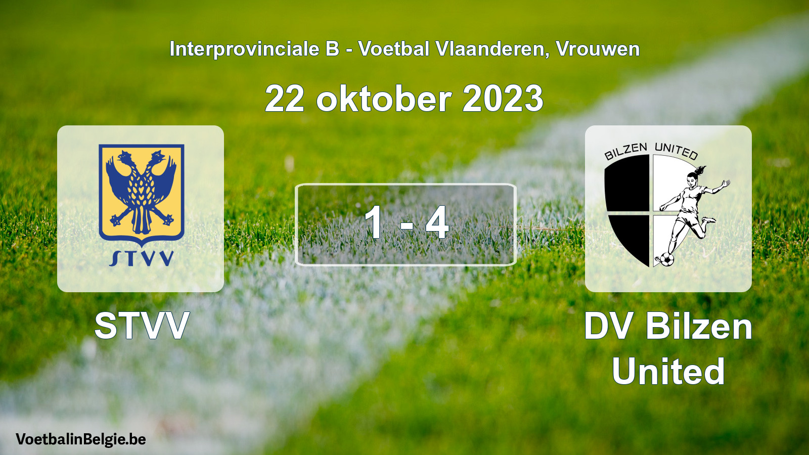 Played match women football: STVV - DV Bilzen United 1 - 4 (22 October 2023)