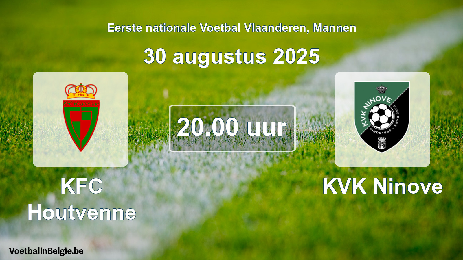 Scheduled match men football: KFC Houtvenne - KVK Ninove (30 August 2025)