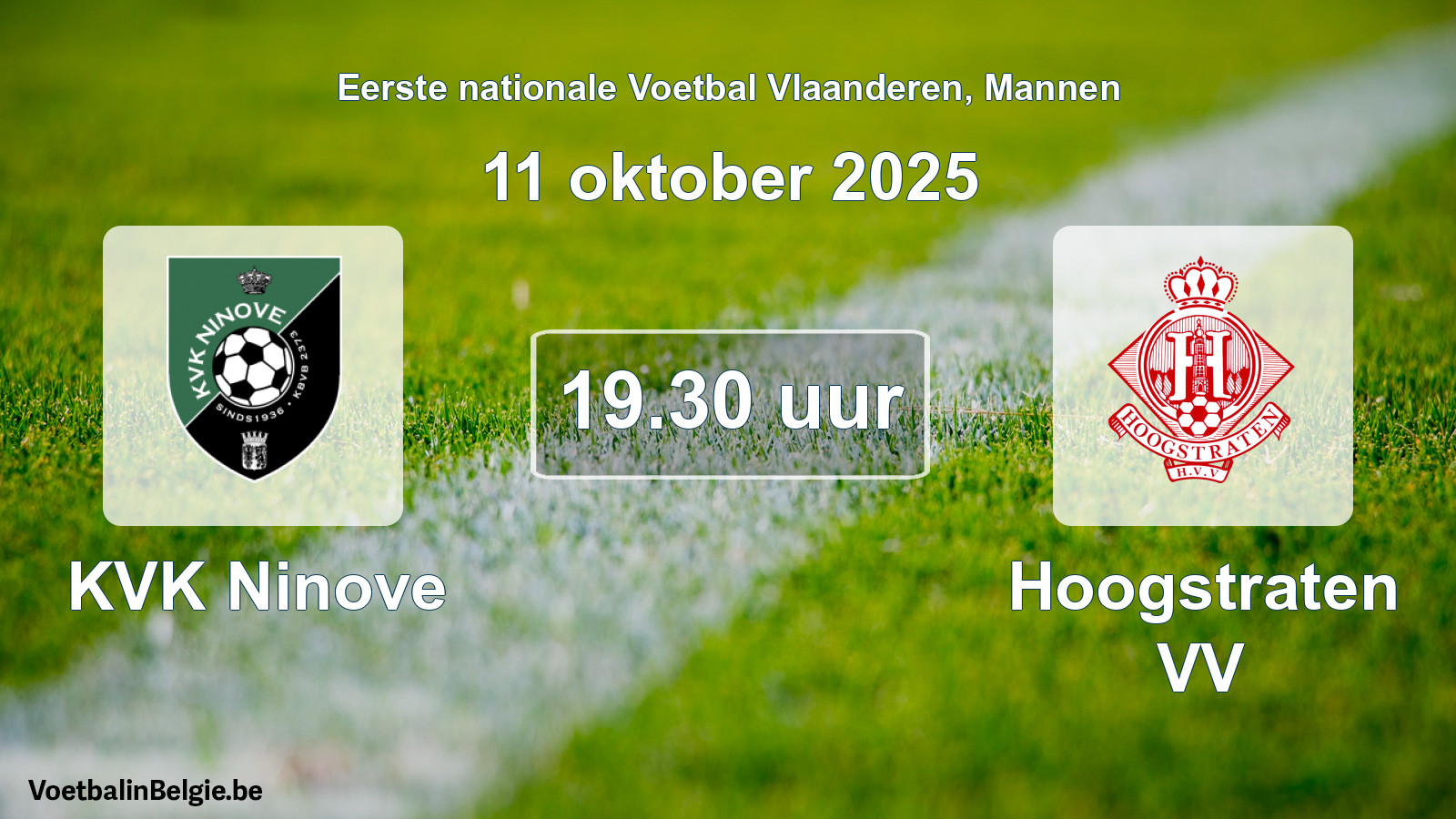 Scheduled match men football: KVK Ninove - Hoogstraten VV (11 October 2025)