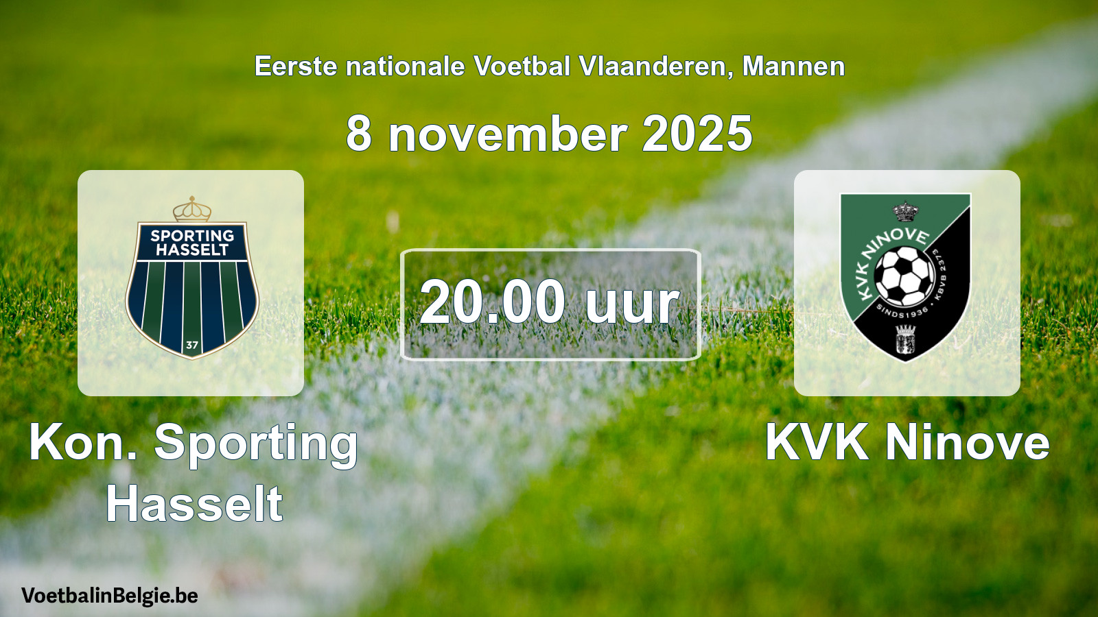 Scheduled match men football: Kon. Sporting Hasselt - KVK Ninove (8 November 2025)