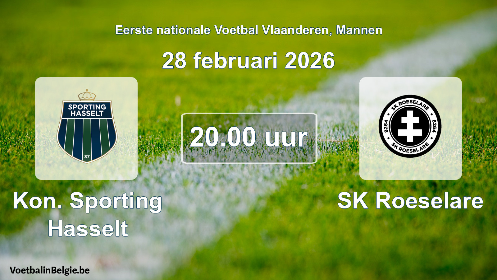Scheduled match men football: Kon. Sporting Hasselt - SK Roeselare (28 February 2026)