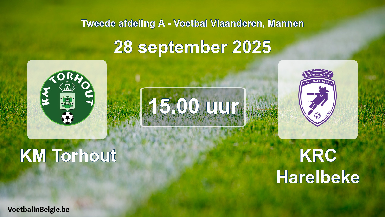 Scheduled match men football: KM Torhout - KRC Harelbeke (28 September 2025)