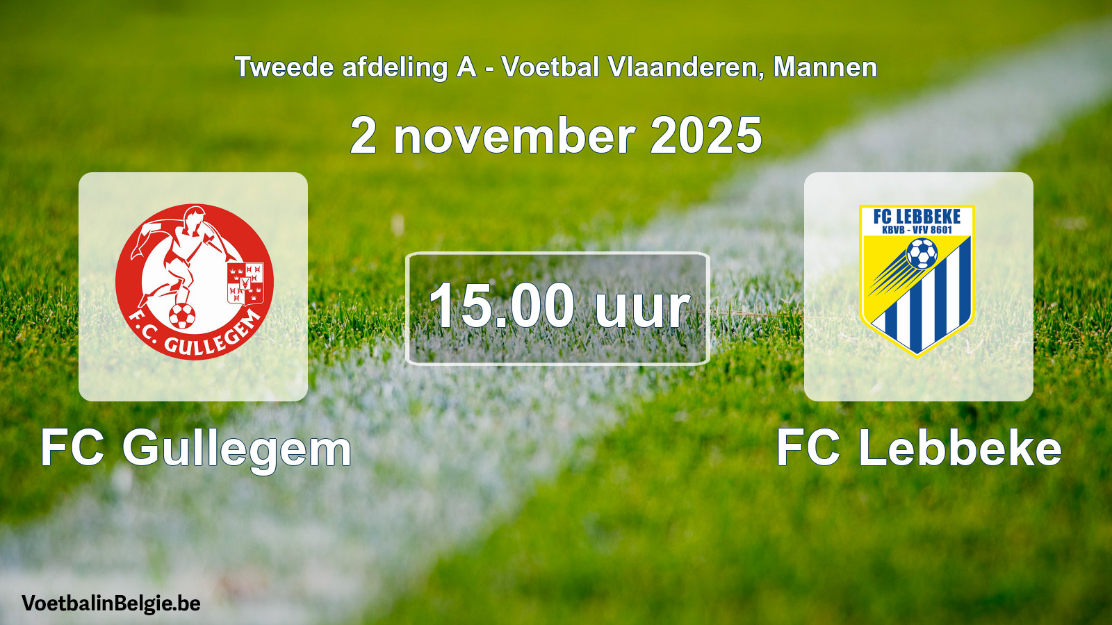 Scheduled match men football: FC Gullegem - FC Lebbeke (2 November 2025)