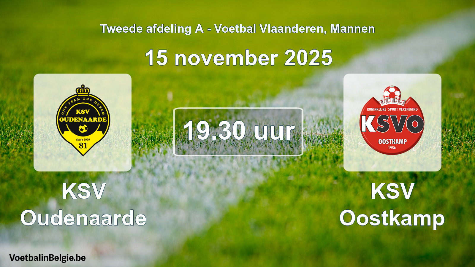 Scheduled match men football: KSV Oudenaarde - KSV Oostkamp (15 November 2025)