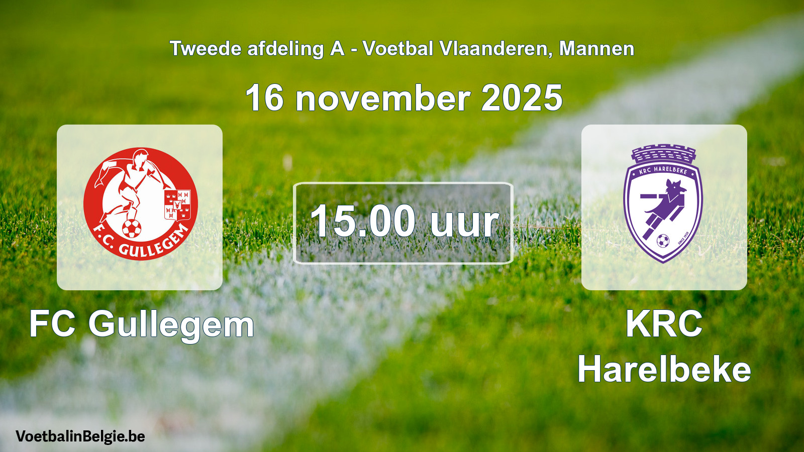 Scheduled match men football: FC Gullegem - KRC Harelbeke (16 November 2025)