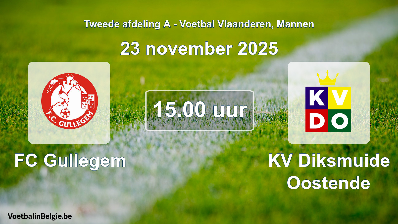 Scheduled match men football: FC Gullegem - KV Diksmuide Oostende (23 November 2025)