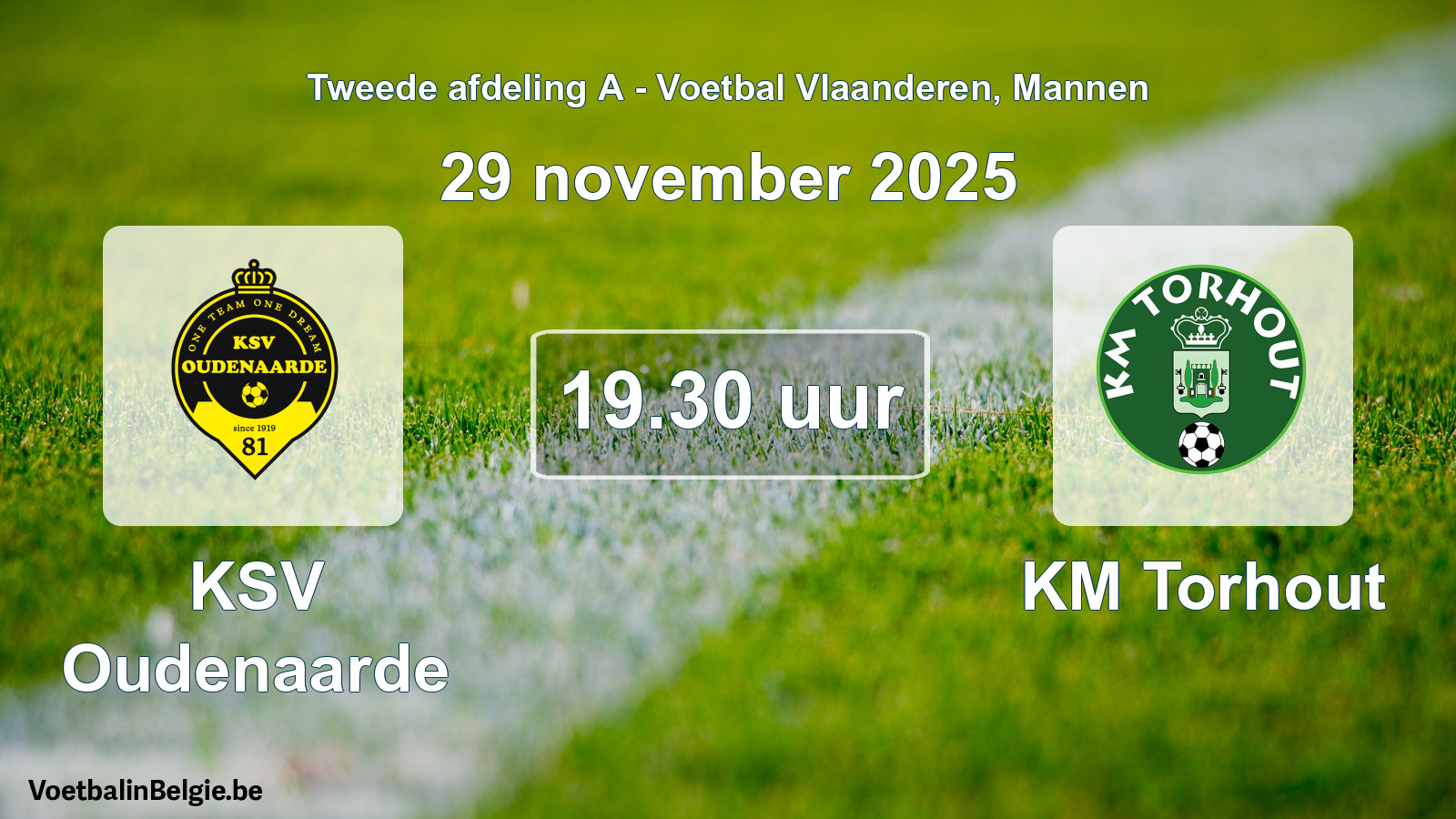 Scheduled match men football: KSV Oudenaarde - KM Torhout (29 November 2025)