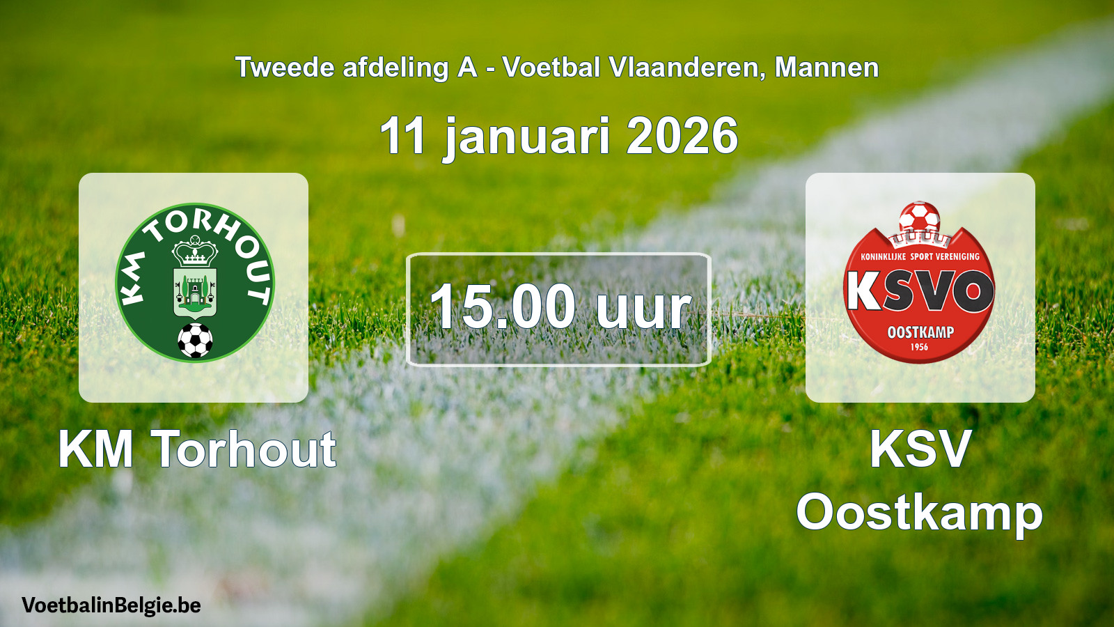 Scheduled match men football: KM Torhout - KSV Oostkamp (11 January 2026)