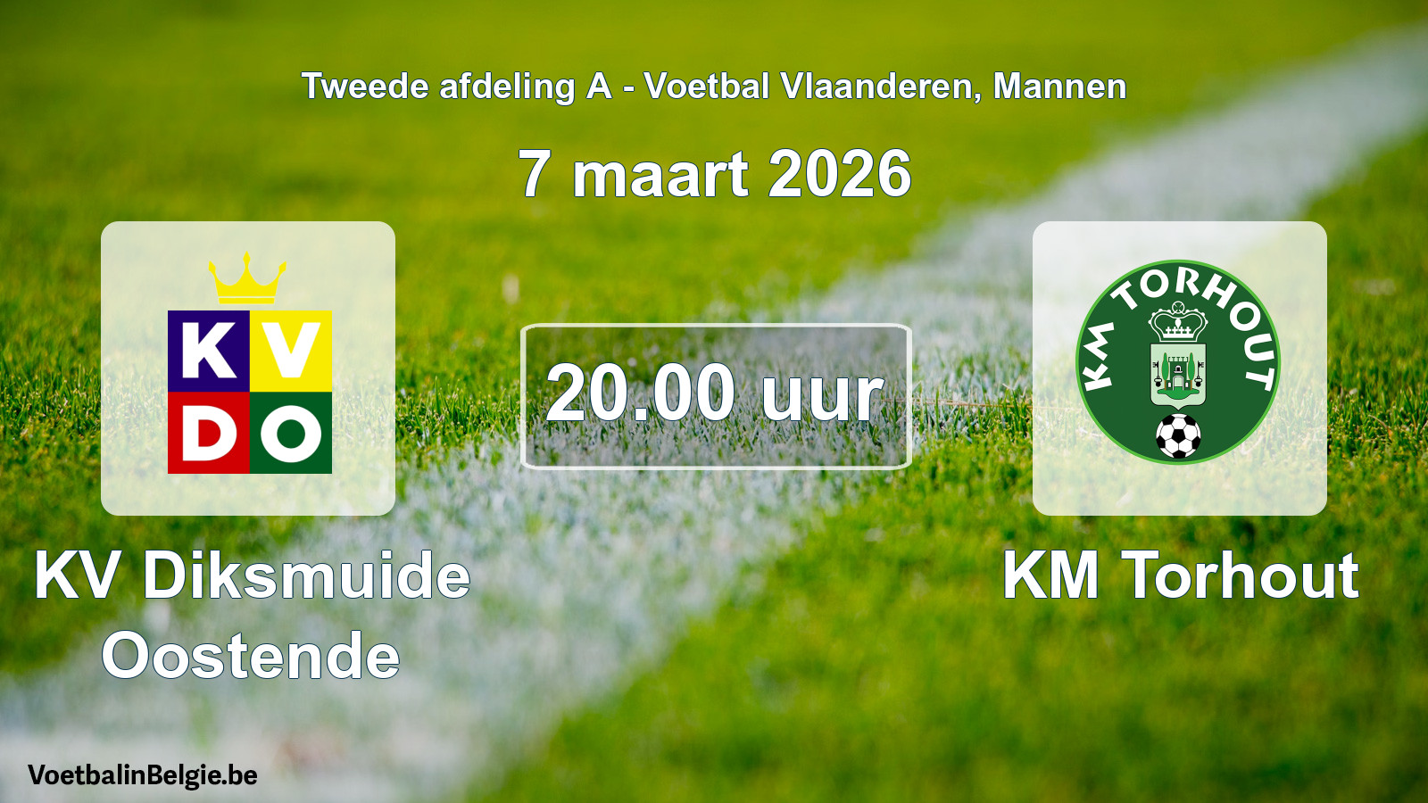 Scheduled match men football: KV Diksmuide Oostende - KM Torhout (7 March 2026)