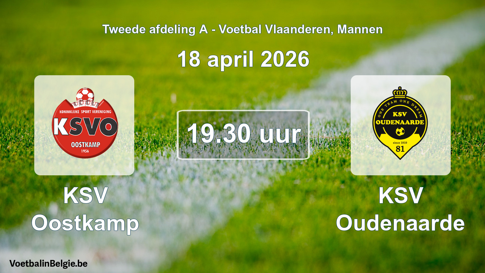 Scheduled match men football: KSV Oostkamp - KSV Oudenaarde (18 April 2026)