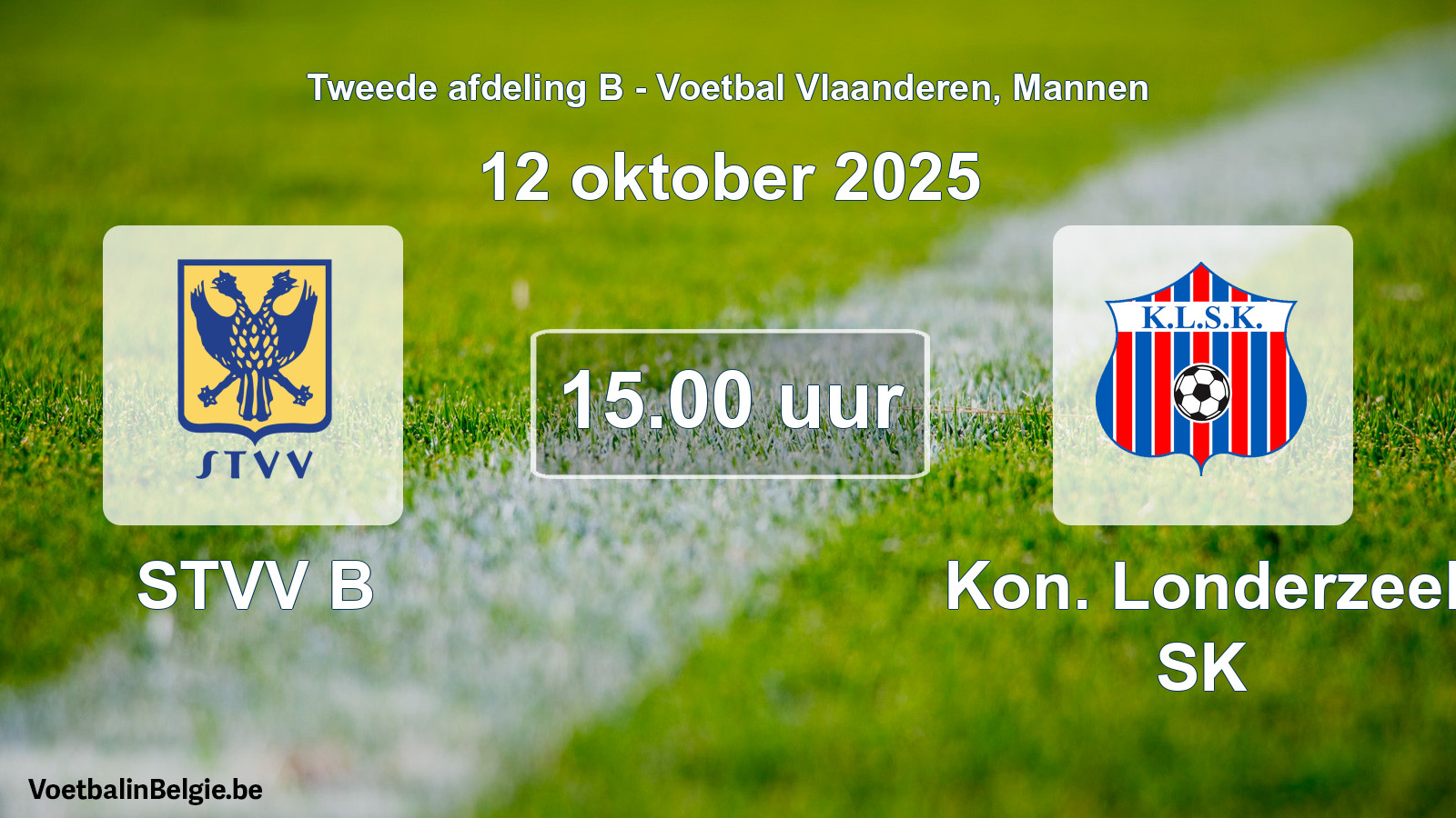 Geplande wedstrijd mannenvoetbal: STVV B - Kon. Londerzeel SK (12 oktober 2025)