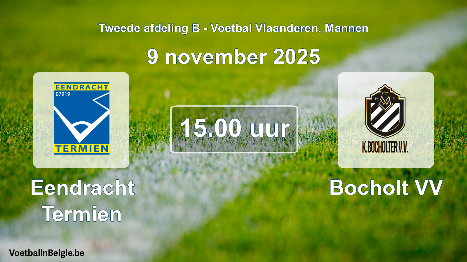 Scheduled match men football: Eendracht Termien - Bocholt VV (9 November 2025)