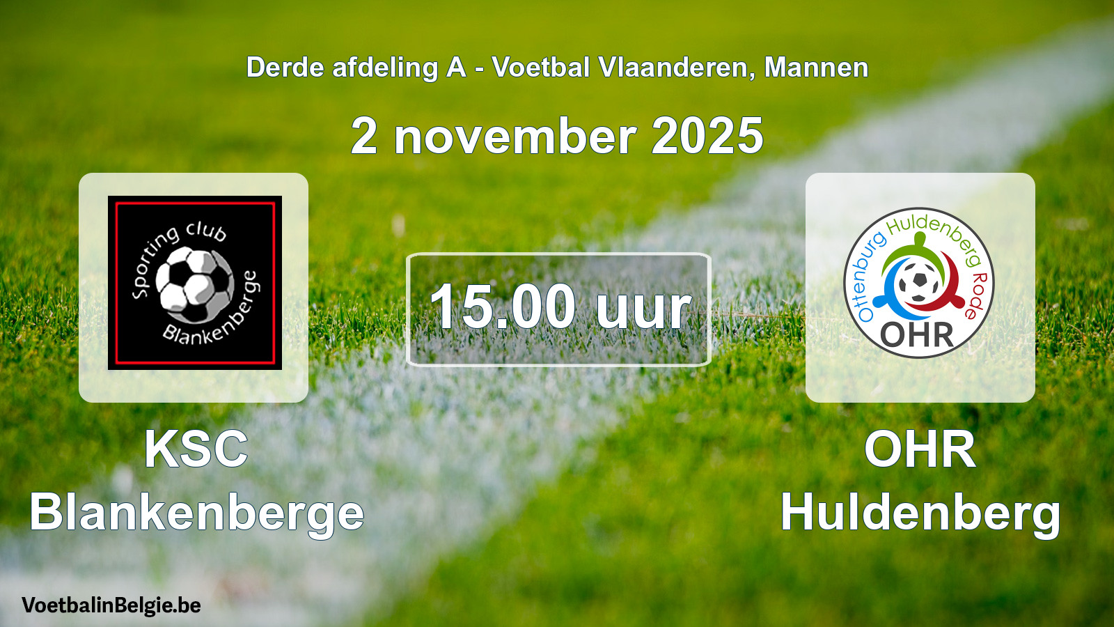 Scheduled match men football: KSC Blankenberge - OHR Huldenberg (2 November 2025)