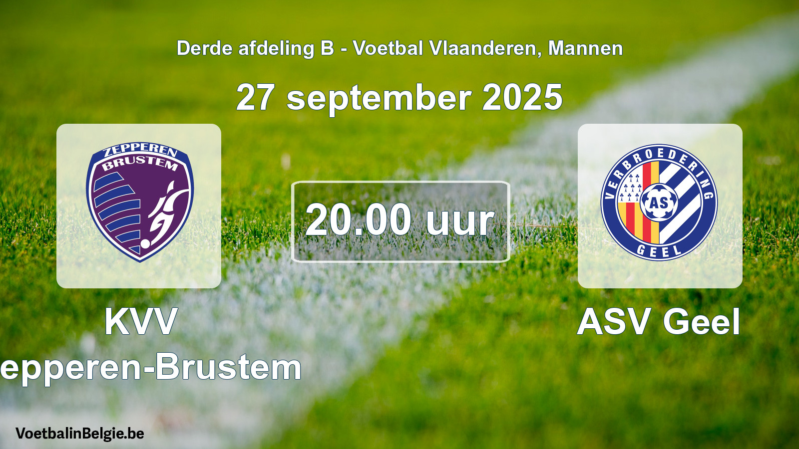 Scheduled match men football: KVV Zepperen-Brustem - ASV Geel (27 September 2025)
