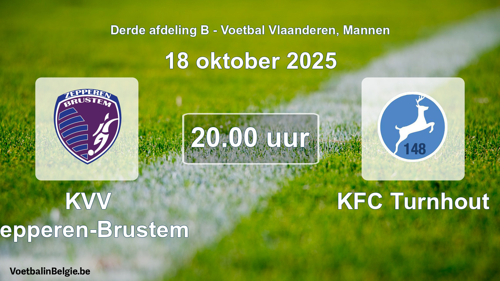 Scheduled match men football: KVV Zepperen-Brustem - KFC Turnhout (18 October 2025)