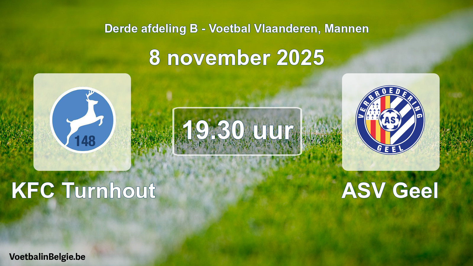 Scheduled match men football: KFC Turnhout - ASV Geel (8 November 2025)