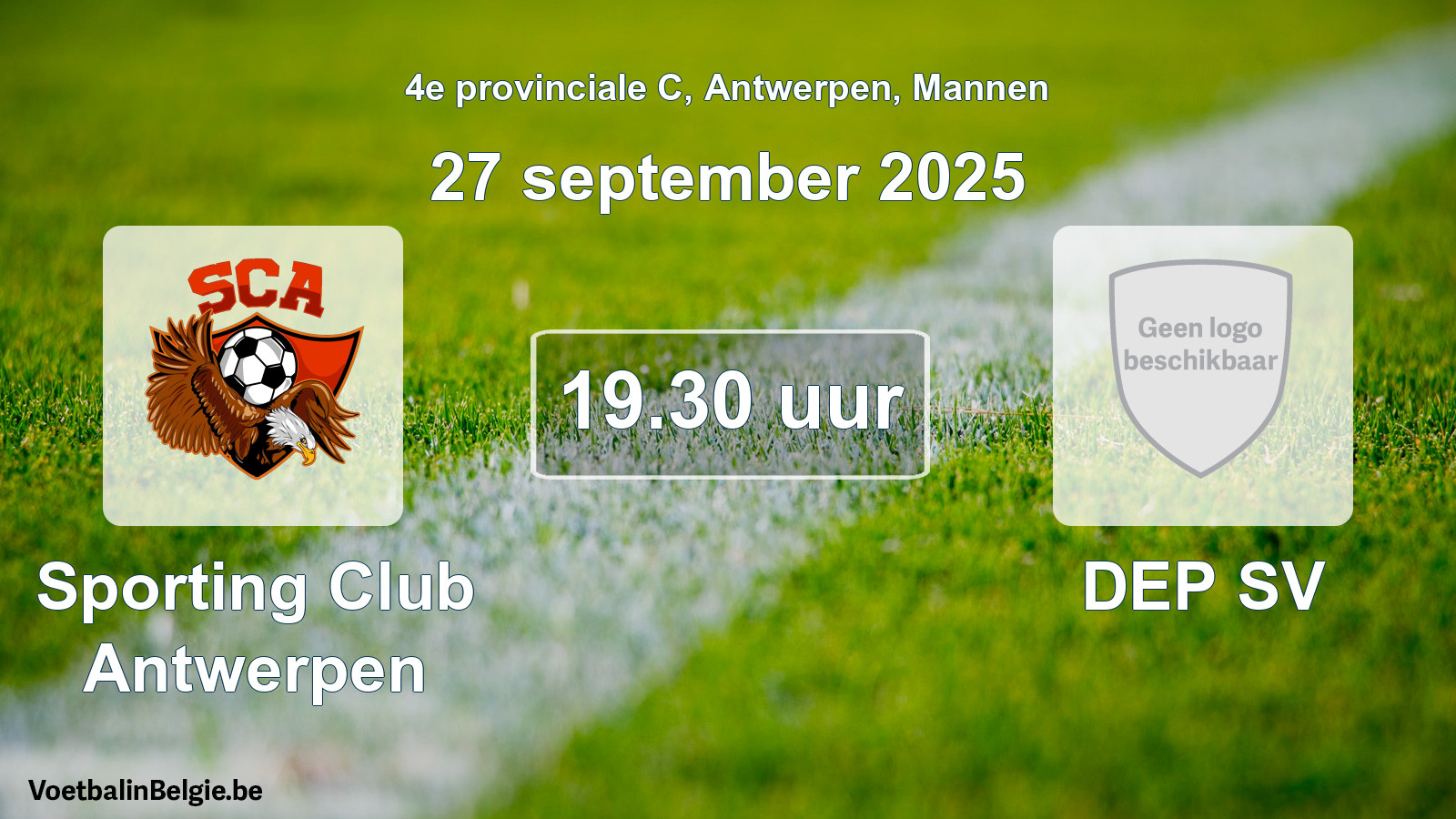 Scheduled match men football: Sporting Club Antwerpen - DEP SV (27 September 2025)