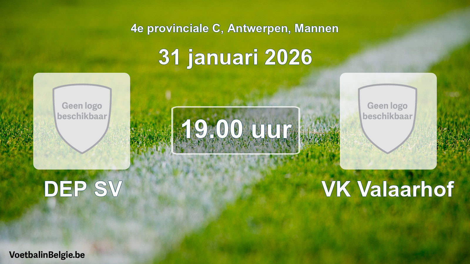Scheduled match men football: DEP SV - VK Valaarhof (31 January 2026)