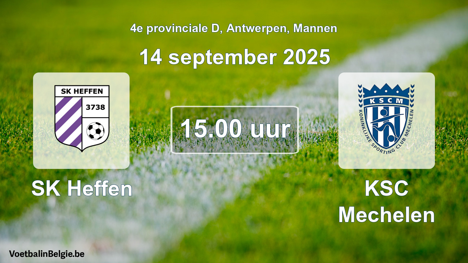 Scheduled match men football: SK Heffen - KSC Mechelen (14 September 2025)