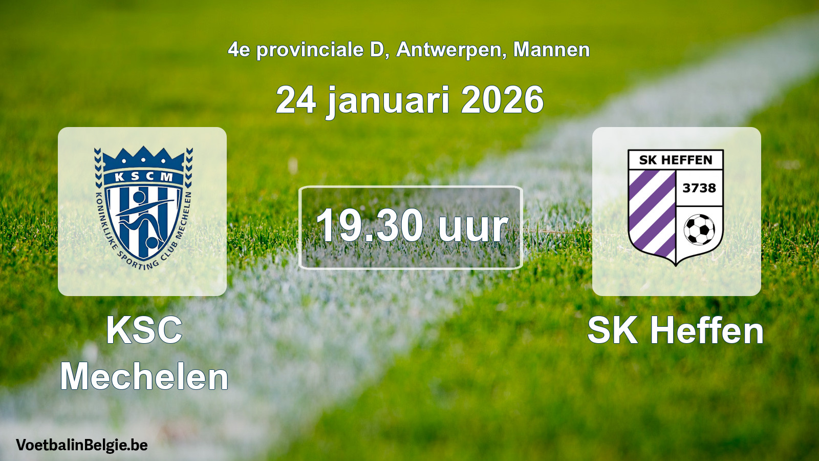 Scheduled match men football: KSC Mechelen - SK Heffen (24 January 2026)