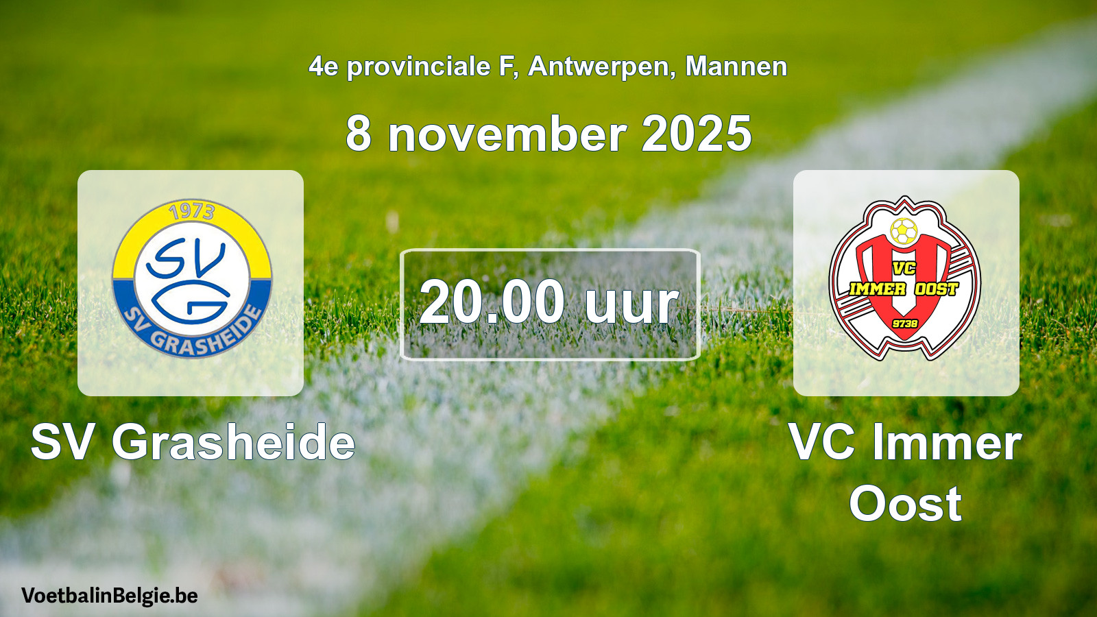 Scheduled match men football: SV Grasheide - VC Immer Oost (8 November 2025)