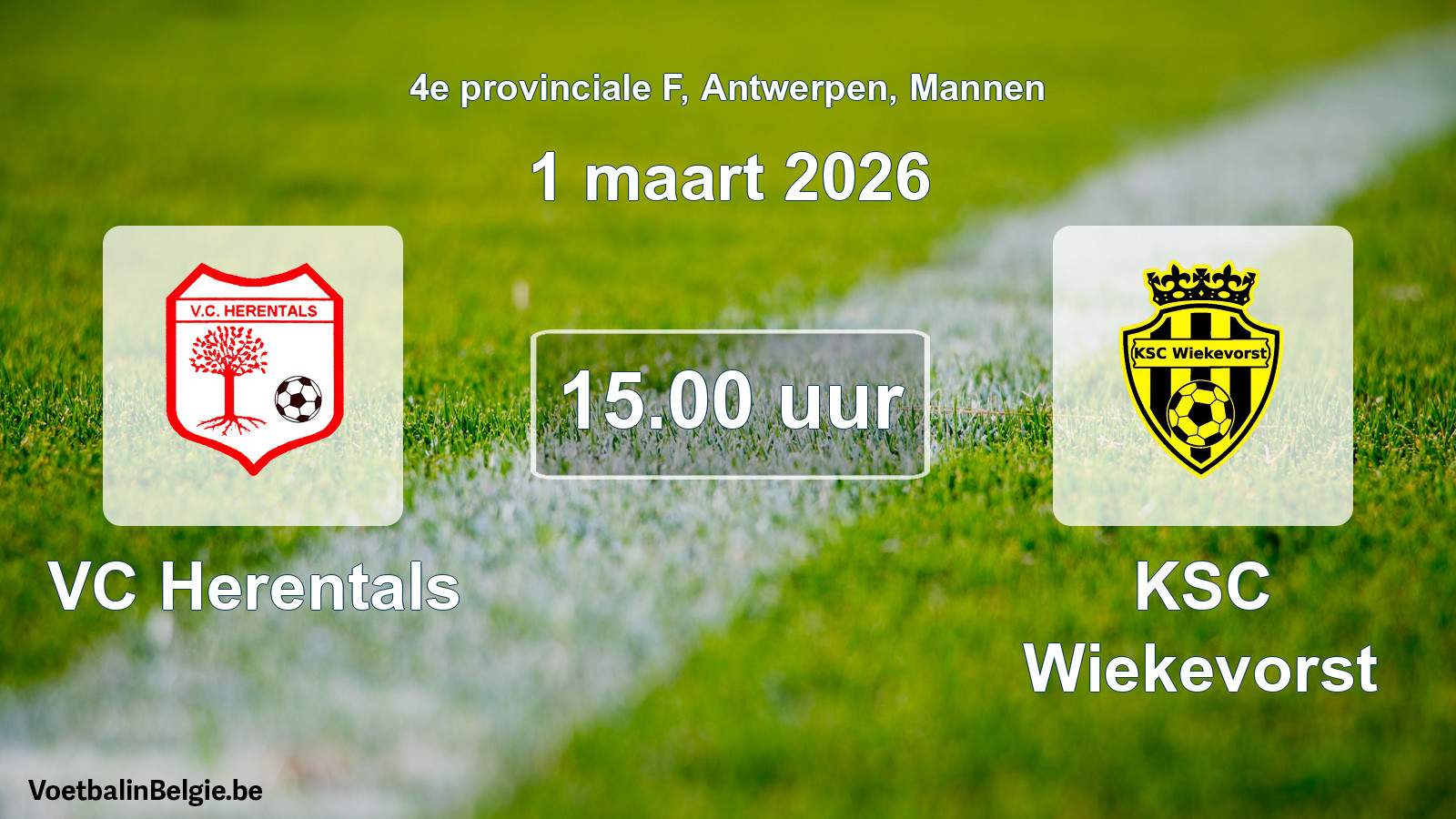 Scheduled match men football: VC Herentals - KSC Wiekevorst (1 March 2026)