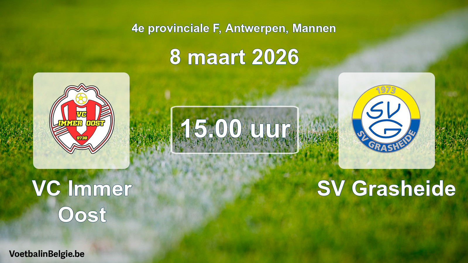 Scheduled match men football: VC Immer Oost - SV Grasheide (8 March 2026)