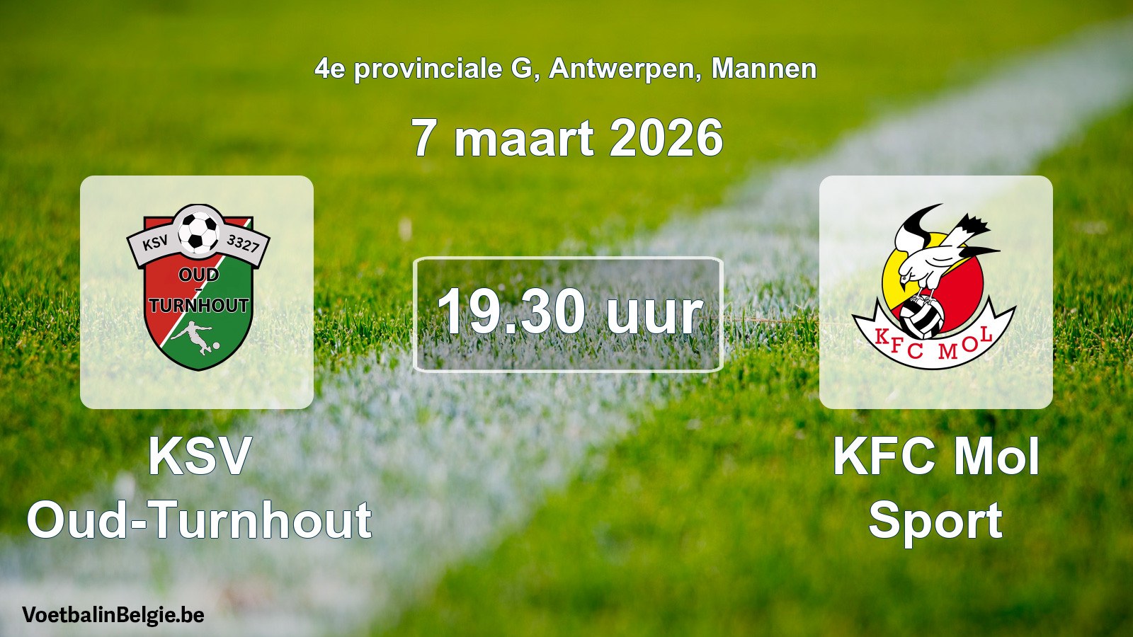 Geplantes Spiel männer-Fußball: KSV Oud-Turnhout - KFC Mol Sport (7 März 2026)