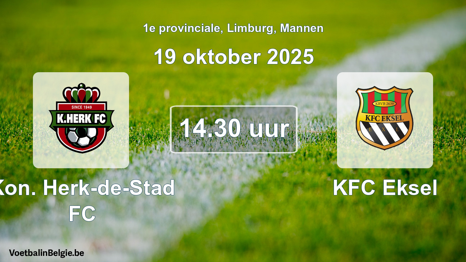 Scheduled match men football: Kon. Herk-de-Stad FC - KFC Eksel (19 October 2025)