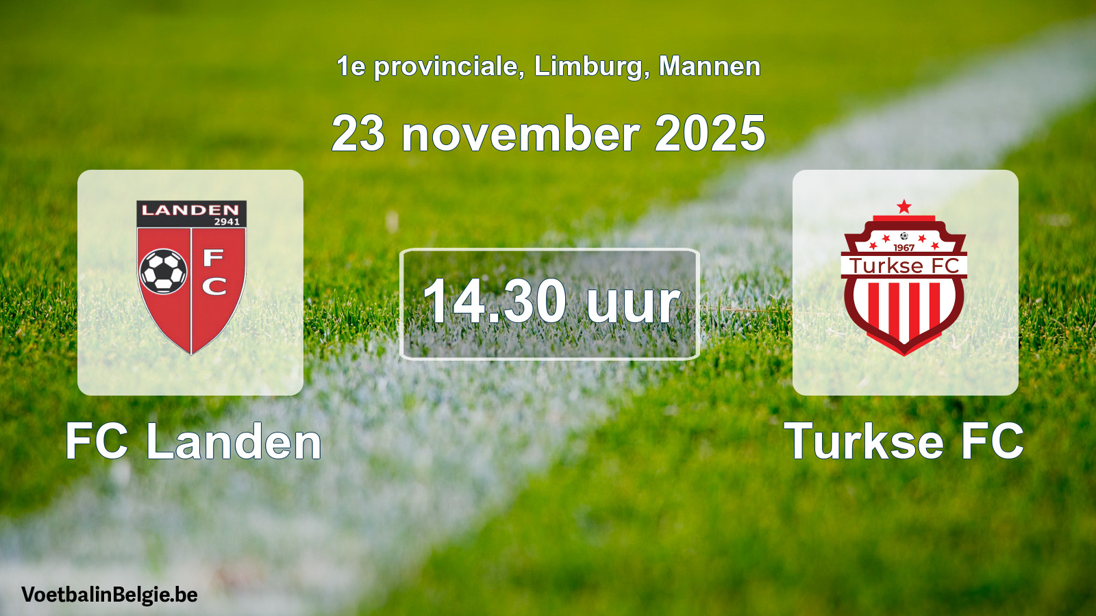 Geplantes Spiel männer-Fußball: FC Landen - Turkse FC (23 November 2025)