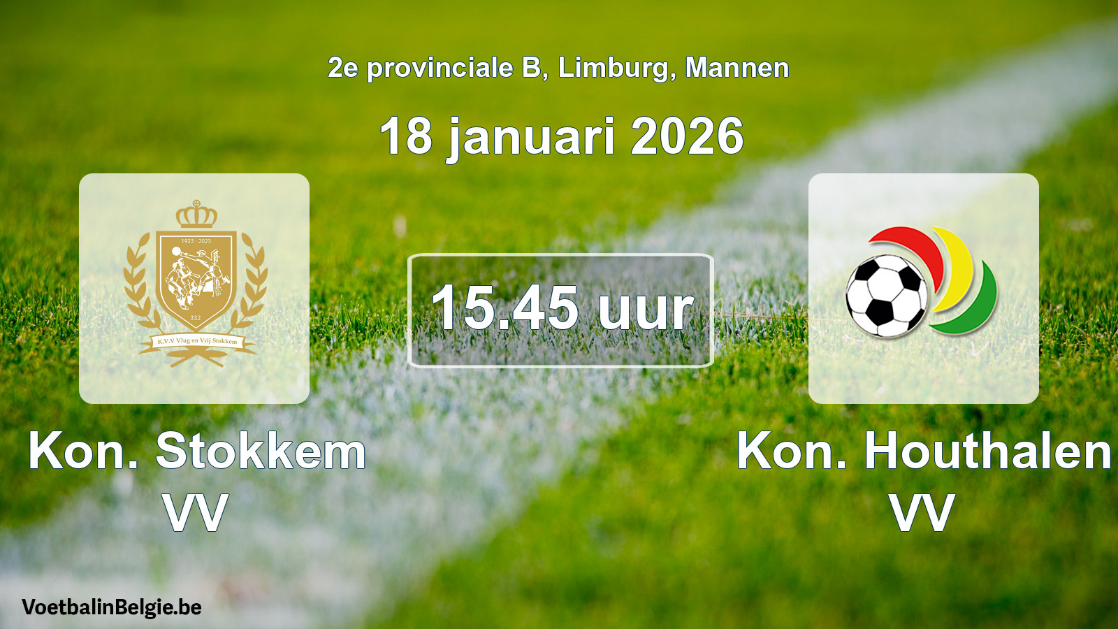 Scheduled match men football: Kon. Stokkem VV - Kon. Houthalen VV (18 January 2026)