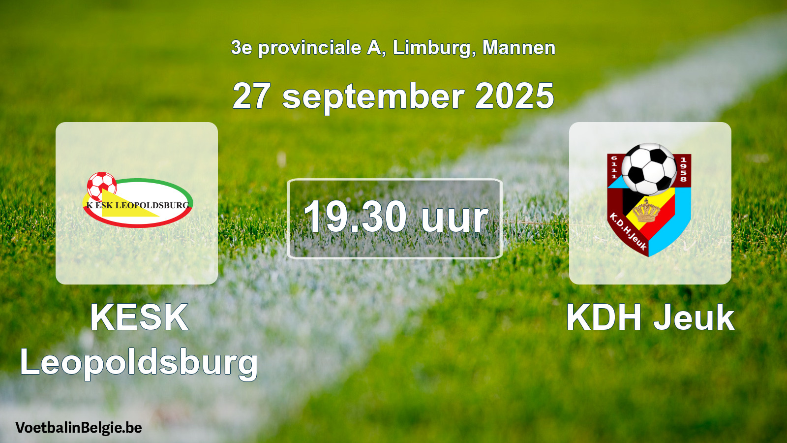 Scheduled match men football: KESK Leopoldsburg - KDH Jeuk (27 September 2025)