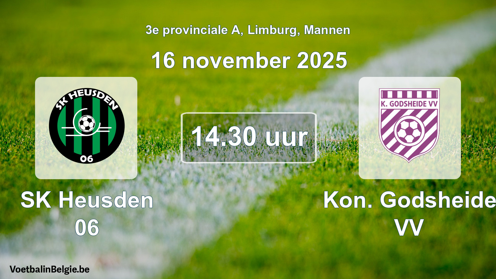 Scheduled match men football: SK Heusden 06 - Kon. Godsheide VV (16 November 2025)