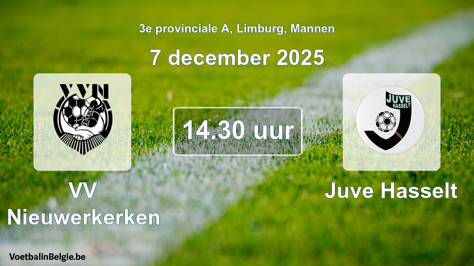 Scheduled match men football: VV Nieuwerkerken - Juve Hasselt (7 December 2025)