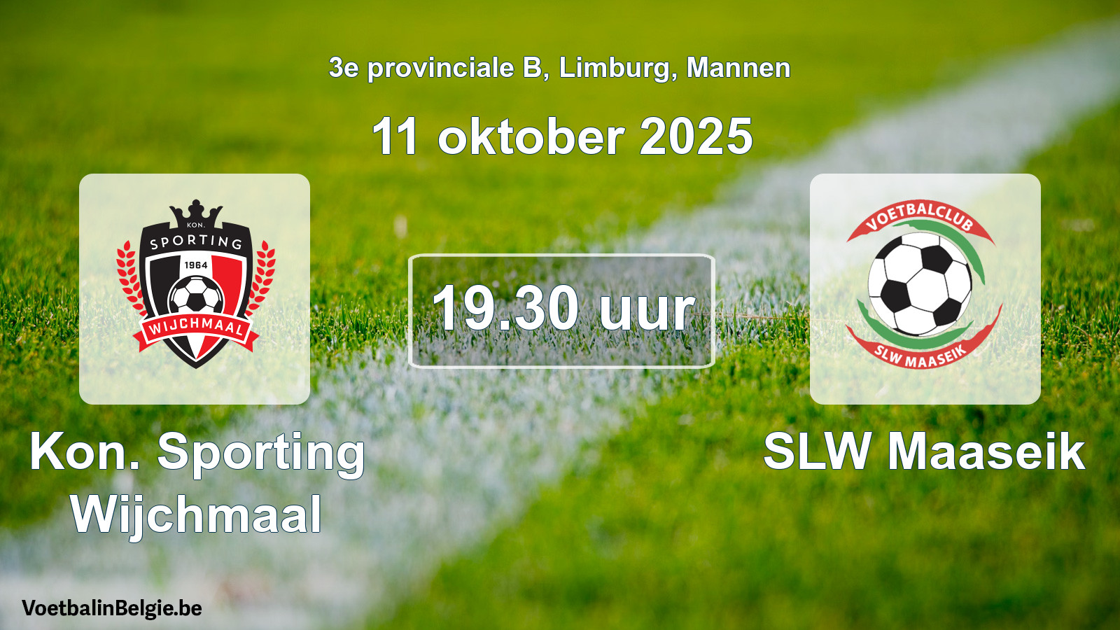 Geplande wedstrijd mannenvoetbal: Kon. Sporting Wijchmaal - SLW Maaseik (11 oktober 2025)